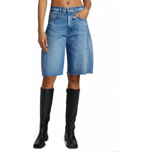 imageCicy Bell Womens Summer High Waisted Jeans Shorts Casual Wide Leg Bermuda Jorts Baggy Denim Shorts with PocketsBlue