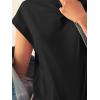 imageCicy Bell Women Summer Cap Sleeve Tops Casual Crew Neck Plain T Shirts Loose Fit Basic Tees Black