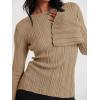 imageCicy Bell Womens Bell Long Sleeve Tops Going Out Knitted Fall Pullover Lightweight Sweater ShirtsApricot