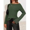 imageCicy Bell Womens Bell Long Sleeve Tops Going Out Knitted Fall Pullover Lightweight Sweater ShirtsGreen