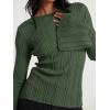 imageCicy Bell Womens Bell Long Sleeve Tops Going Out Knitted Fall Pullover Lightweight Sweater ShirtsGreen