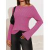 imageCicy Bell Womens Bell Long Sleeve Tops Going Out Knitted Fall Pullover Lightweight Sweater ShirtsPink
