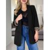 imageCicy Bell Womens Business Casual Blazer Shawl Collar Work Long Sleeve Leopard Open Front Oversized Suit JacketBlack