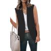 imageCicy Bell Womens Casual Blazer Short Sleeve Lapel Open Front Work Office Suit JacketZblack