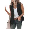 imageCicy Bell Womens Casual Blazer Short Sleeve Lapel Open Front Work Office Suit JacketZblack