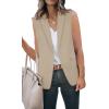 imageCicy Bell Womens Casual Blazer Short Sleeve Lapel Open Front Work Office Suit JacketZlight Khaki