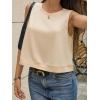 imageCicy Bell Womens Casual Cropped Tank Tops Summer Crew Neck Sleeveless Boxy Shirts Workout Basic TeesApricot