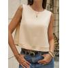 imageCicy Bell Womens Casual Cropped Tank Tops Summer Crew Neck Sleeveless Boxy Shirts Workout Basic TeesApricot