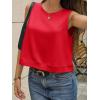 imageCicy Bell Womens Casual Cropped Tank Tops Summer Crew Neck Sleeveless Boxy Shirts Workout Basic TeesRed