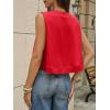 imageCicy Bell Womens Casual Cropped Tank Tops Summer Crew Neck Sleeveless Boxy Shirts Workout Basic TeesRed