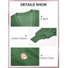 imageCicy Bell Womens Cropped Crochet Cardigans Hollow Out Button Down Lantern Sleeve Knit Sweaters Casual Mesh Loose Fit Cover UpGreen
