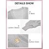 imageCicy Bell Womens Cropped Crochet Cardigans Hollow Out Button Down Lantern Sleeve Knit Sweaters Casual Mesh Loose Fit Cover UpGrey