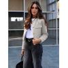 imageCicy Bell Womens Cropped Tweed Blazers Jacket Collarless Button Down Business Casual Winter Coats 2026 Spring OutfitsLight Grey