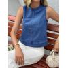 imageCicy Bell Womens Denim Tank Tops Crew Neck Summer Casual Sleeveless Shirts Cropped Loose Fit Jean VestsBlue