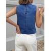 imageCicy Bell Womens Denim Tank Tops Crew Neck Summer Casual Sleeveless Shirts Cropped Loose Fit Jean VestsBlue