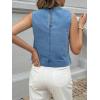 imageCicy Bell Womens Denim Tank Tops Crew Neck Summer Casual Sleeveless Shirts Cropped Loose Fit Jean VestsLight Blue