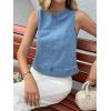 imageCicy Bell Womens Denim Tank Tops Crew Neck Summer Casual Sleeveless Shirts Cropped Loose Fit Jean VestsLight Blue
