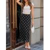 imageCicy Bell Womens Floral Boho Mesh Midi Skirt Elastic High Waisted Flowy Summer Casual Vintage Long SkirtsBlack White