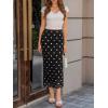 imageCicy Bell Womens Floral Boho Mesh Midi Skirt Elastic High Waisted Flowy Summer Casual Vintage Long SkirtsBlack White