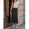 imageCicy Bell Womens Floral Boho Mesh Midi Skirt Elastic High Waisted Flowy Summer Casual Vintage Long SkirtsBlack White