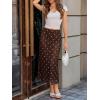 imageCicy Bell Womens Floral Boho Mesh Midi Skirt Elastic High Waisted Flowy Summer Casual Vintage Long SkirtsDark Brown
