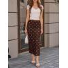 imageCicy Bell Womens Floral Boho Mesh Midi Skirt Elastic High Waisted Flowy Summer Casual Vintage Long SkirtsDark Brown