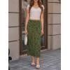 imageCicy Bell Womens Floral Boho Mesh Midi Skirt Elastic High Waisted Flowy Summer Casual Vintage Long SkirtsGreen