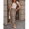 imageCicy Bell Womens Floral Boho Mesh Midi Skirt Elastic High Waisted Flowy Summer Casual Vintage Long SkirtsLeopard