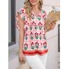 imageCicy Bell Womens Floral Peplum Babydoll Tops Ruffle Cap Sleeve V Neck Blouses Summer Casual Boho Flowy ShirtsRed