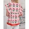 imageCicy Bell Womens Floral Peplum Babydoll Tops Ruffle Cap Sleeve V Neck Blouses Summer Casual Boho Flowy ShirtsRed