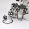 imageCicy Bell Womens Hanging Chains Skull Brooch Suit Pin Gothic Halloween Tuxedo Tie Hat Scarf Badge Brooches Jewelry Pin ClipsBlack