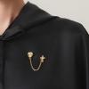 imageCicy Bell Womens Hanging Chains Skull Brooch Suit Pin Gothic Halloween Tuxedo Tie Hat Scarf Badge Brooches Jewelry Pin ClipsGold