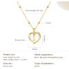 imageCicy Bell Womens Heart Initial Necklace for Women 18k Gold Plated Shell Personalized Letter Pendant Necklace 177 with 2 ExtenderStyle 2IGold