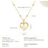 imageCicy Bell Womens Heart Initial Necklace for Women 18k Gold Plated Shell Personalized Letter Pendant Necklace 177 with 2 ExtenderStyle 2OGold