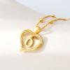 imageCicy Bell Womens Heart Initial Necklace for Women 18k Gold Plated Shell Personalized Letter Pendant Necklace 177 with 2 ExtenderStyle 2OGold
