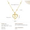 imageCicy Bell Womens Heart Initial Necklace for Women 18k Gold Plated Shell Personalized Letter Pendant Necklace 177 with 2 ExtenderStyle 2PGold
