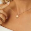 imageCicy Bell Womens Heart Initial Necklace for Women 18k Gold Plated Shell Personalized Letter Pendant Necklace 177 with 2 ExtenderStyle 2UGold