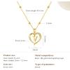 imageCicy Bell Womens Heart Initial Necklace for Women 18k Gold Plated Shell Personalized Letter Pendant Necklace 177 with 2 ExtenderStyle 2VGold