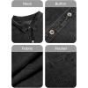 imageCicy Bell Womens Oversized Denim Shirt Jean Jacket 2026 Spring Fashion Button Down Shirts Long Sleeve Tops Trendy ShacketsBlack