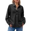 imageCicy Bell Womens Oversized Denim Shirt Jean Jacket 2026 Spring Fashion Button Down Shirts Long Sleeve Tops Trendy ShacketsBlack