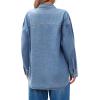 imageCicy Bell Womens Oversized Denim Shirt Jean Jacket 2026 Spring Fashion Button Down Shirts Long Sleeve Tops Trendy ShacketsJean Blue