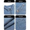 imageCicy Bell Womens Oversized Denim Shirt Jean Jacket 2026 Spring Fashion Button Down Shirts Long Sleeve Tops Trendy ShacketsJean Blue