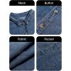 imageCicy Bell Womens Oversized Denim Shirt Jean Jacket 2026 Spring Fashion Button Down Shirts Long Sleeve Tops Trendy ShacketsNavy
