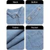 imageCicy Bell Womens Oversized Denim Shirt Jean Jacket 2026 Spring Fashion Button Down Shirts Long Sleeve Tops Trendy ShacketsWashed Blue