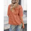 imageCicy Bell Womens Peplum Button Down Shirts Summer V Neck Half Sleeve Blouses Dressy Casual Flowy Babydoll TopsCaramel
