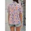 imageCicy Bell Womens Puff Short Sleeve Button Down Shirts Summer Casual Collared V Neck Blouse Linen Loose Fit Work TopsBlue Pink