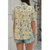 imageCicy Bell Womens Puff Short Sleeve Button Down Shirts Summer Casual Collared V Neck Blouse Linen Loose Fit Work TopsBlue Yellow