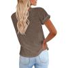 imageCicy Bell Womens Short Sleeve Shirts Crewneck Loose Casual Summer Basic Tees TopsDeep Coffee