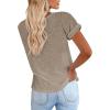 imageCicy Bell Womens Short Sleeve Shirts Crewneck Loose Casual Summer Basic Tees TopsLight Brown