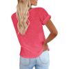 imageCicy Bell Womens Short Sleeve Shirts Crewneck Loose Casual Summer Basic Tees TopsWatermelon Red